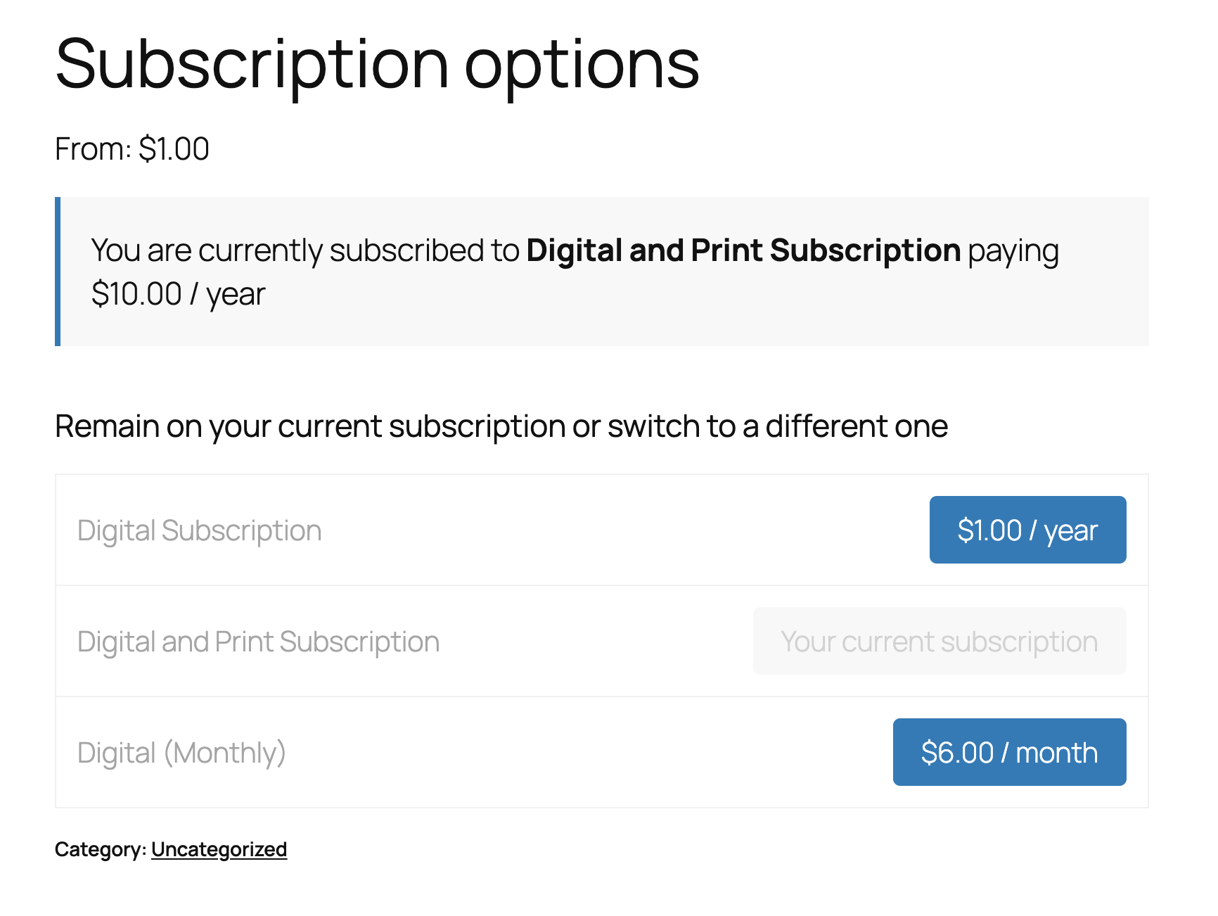 Better Subscription Switching – WooCommerce Subscriptions